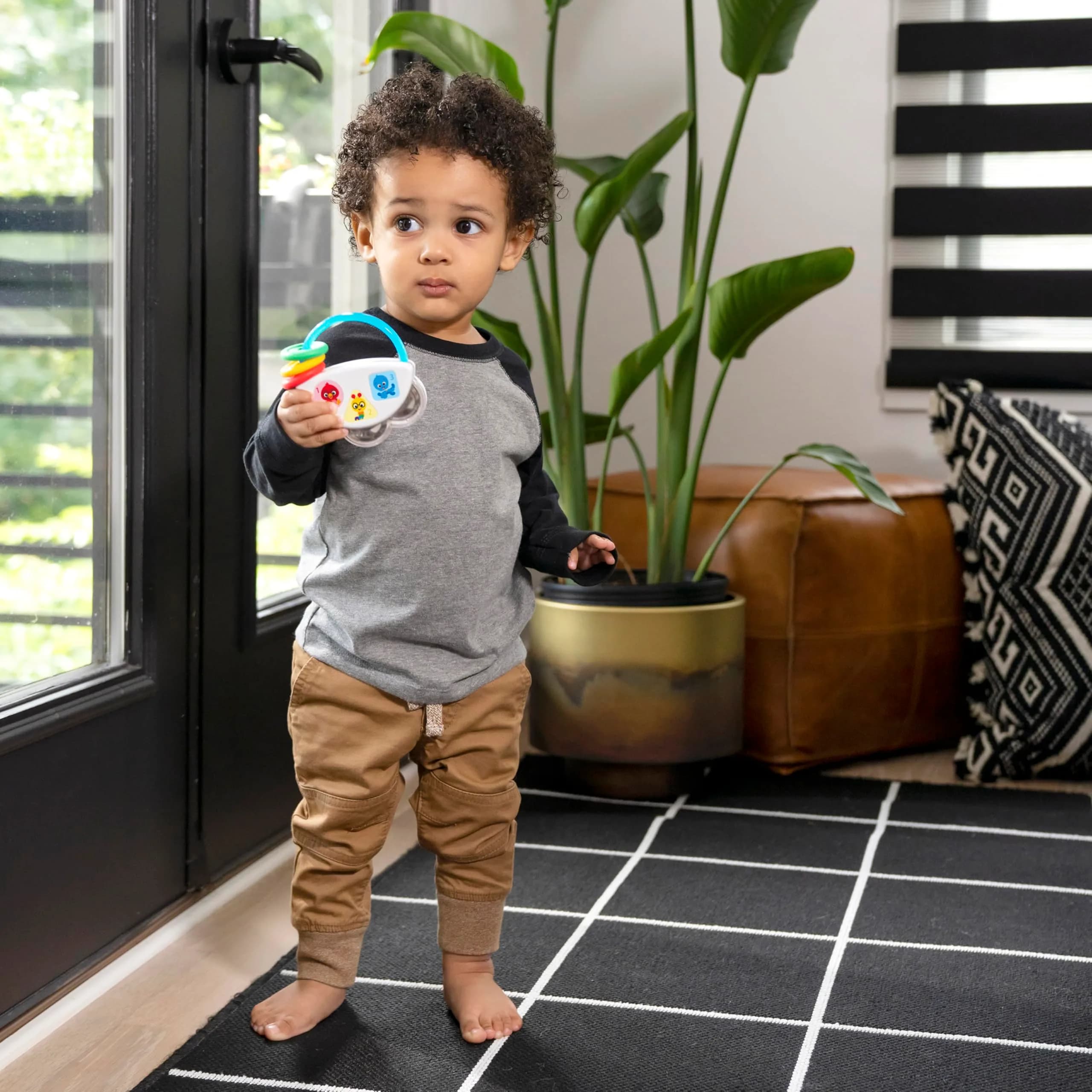 Baby Einstein Tiny Tambourine Musical Toy & Rattle, BPA Free, Age 3 Months+ | Fine Motor Skill Development - view 5