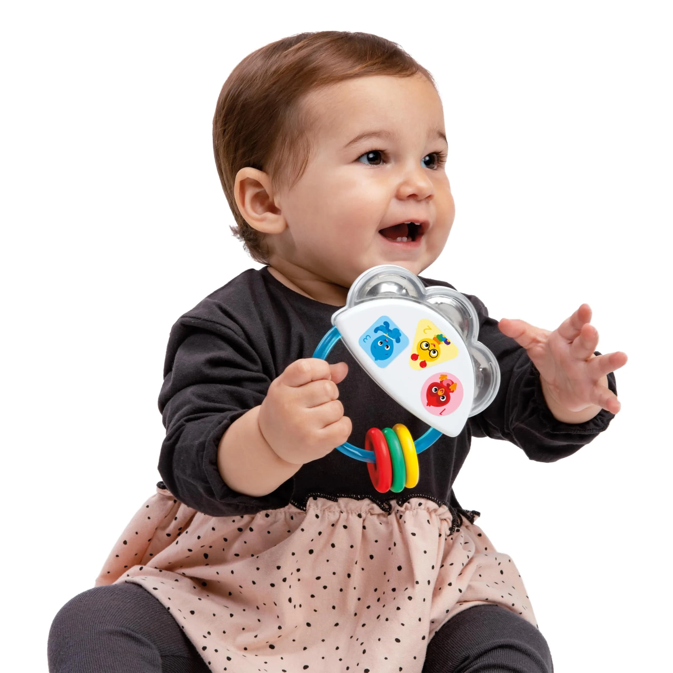 Baby Einstein Tiny Tambourine Musical Toy & Rattle, BPA Free, Age 3 Months+ | Fine Motor Skill Development - view 2