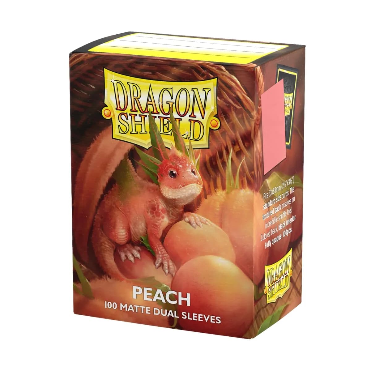 Dragon Shield Matte Dual Standard Size Card Sleeves (100ct, Peach) | Non-Toxic, BPA-Free Card Sleeves for TCGs - main product image