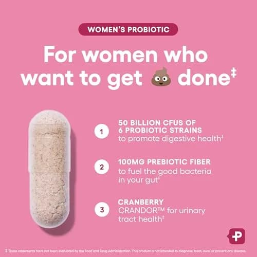 Physician's Choice Probiotics for Women 60 Count | Digestive, UT, Feminine Health, 50 Billion CFU, Organic Prebiotics, Cranberry Extract thumbnail 4