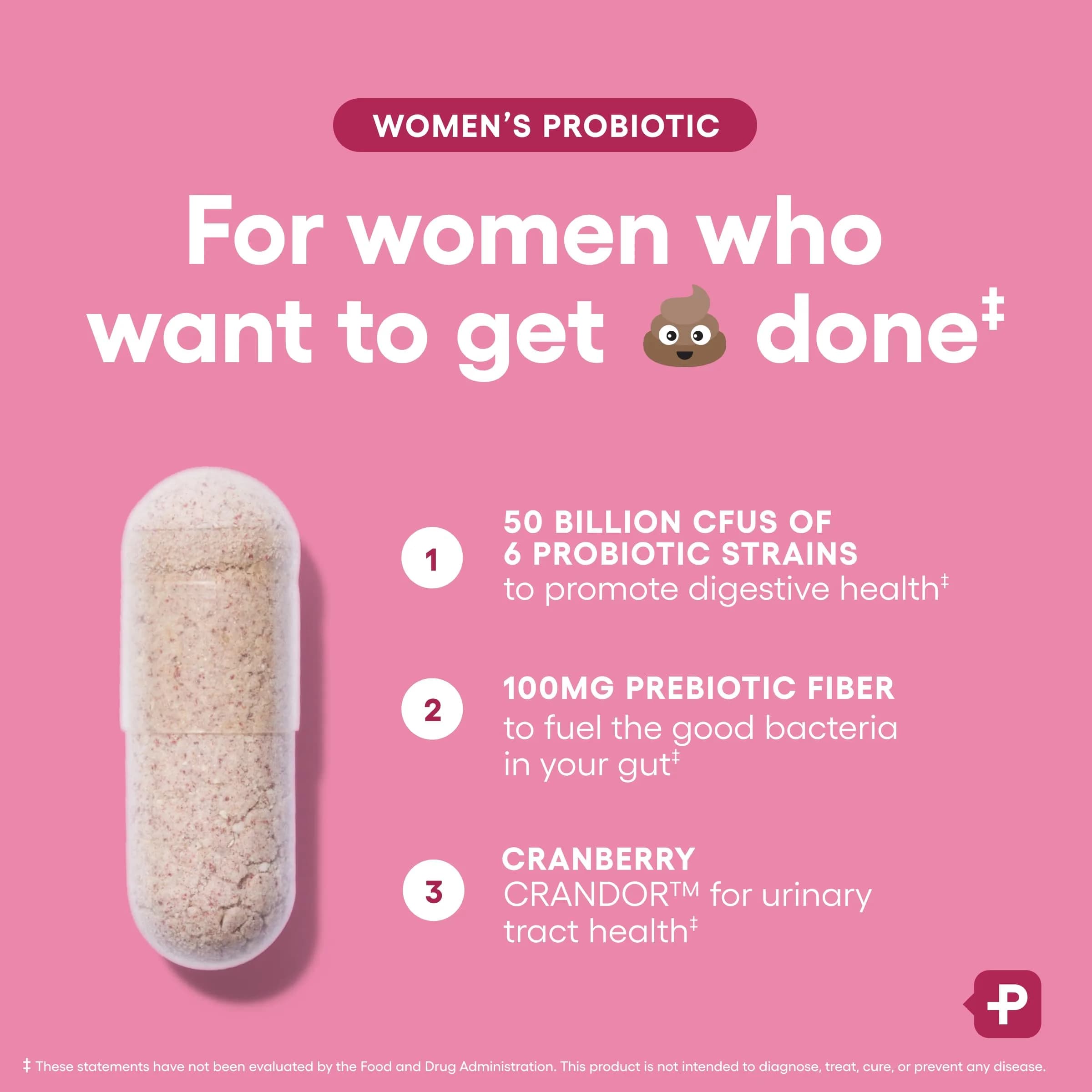 Physician's Choice Probiotics for Women 60 Count | Digestive, UT, Feminine Health, 50 Billion CFU, Organic Prebiotics, Cranberry Extract - view 4