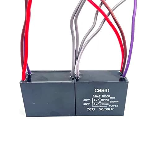 YJZR 5 Wire Ceiling Fan Capacitor CBB61 4.5uf+6uf+5uf 250VAC 50/60Hz | Replacement Part for Fan Speed Control thumbnail 6