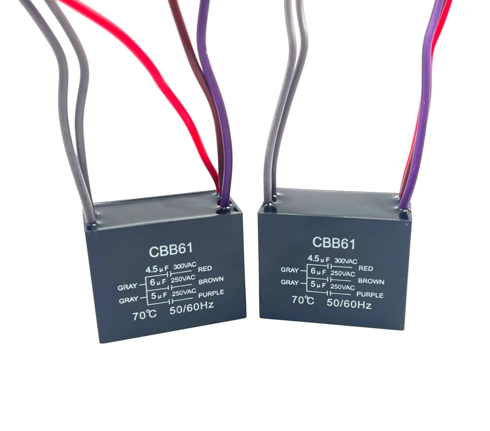 YJZR 5 Wire Ceiling Fan Capacitor CBB61 4.5uf+6uf+5uf 250VAC 50/60Hz | Replacement Part for Fan Speed Control