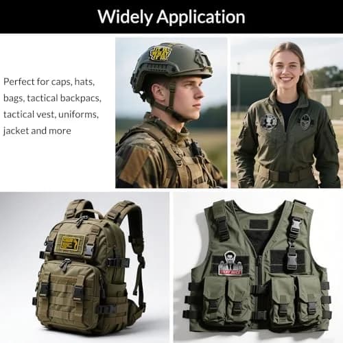 Harsgs 20pcs Random Tactical Morale Patches 2x3 Inch | Embroidered Hook & Loop Patches for Backpacks Vests Uniforms thumbnail 5