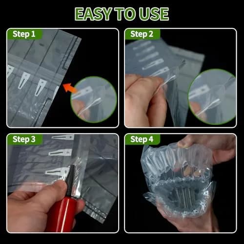 MONKKINO 32 Pack Inflatable Wine Bottle Protector Bags | Crashproof Air Column Sleeves for Travel thumbnail 4