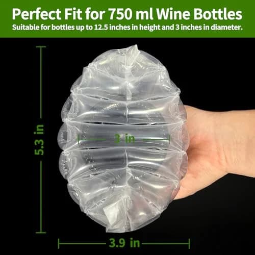 MONKKINO 32 Pack Inflatable Wine Bottle Protector Bags | Crashproof Air Column Sleeves for Travel thumbnail 5