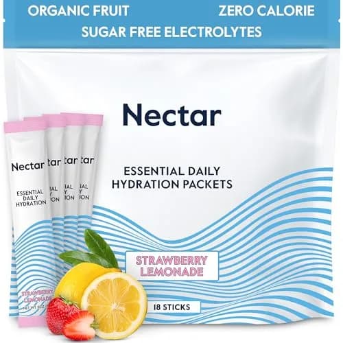 Nectar Hydration Packets Strawberry Lemonade 2.1 oz (60g) | Doctor-Formulated Electrolyte Powder for Rapid Hydration thumbnail 1