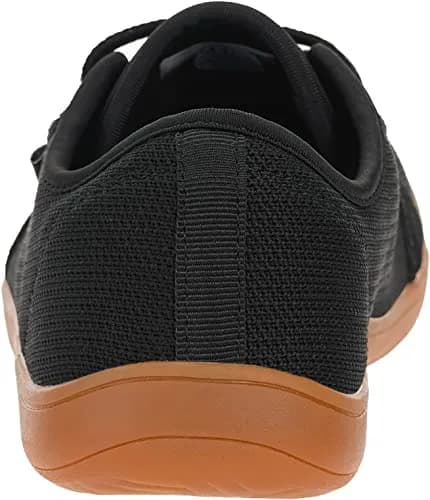 WHITIN Men's Minimalist Barefoot Shoes Zero Drop Fashion Black Gum 8 | Natural Walking Support thumbnail 5