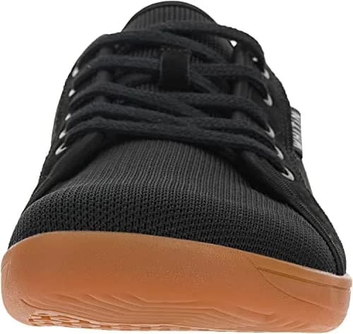 WHITIN Men's Minimalist Barefoot Shoes Zero Drop Fashion Black Gum 8 | Natural Walking Support thumbnail 2