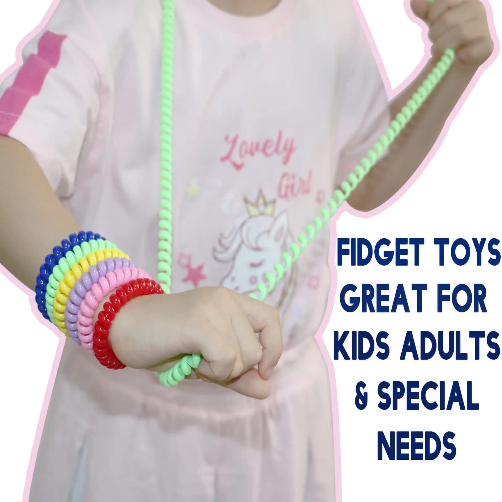 Olugu Sensory Chew Toys 12 Pack Stretch Chewing Necklaces & Bracelets for Kids with Autism ADHD SPD | 0.1 kg (0.22 lb) - view 6