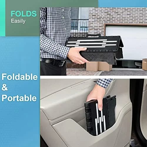 TALITARE 5-inch Folding Step Stool with Handle, Black | Supports 136 kg (300 lbs) for Car, Kitchen & Bathroom thumbnail 6