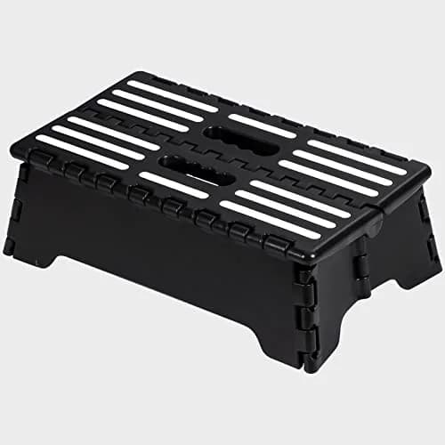 TALITARE 5-inch Folding Step Stool with Handle, Black | Supports 136 kg (300 lbs) for Car, Kitchen & Bathroom thumbnail 1