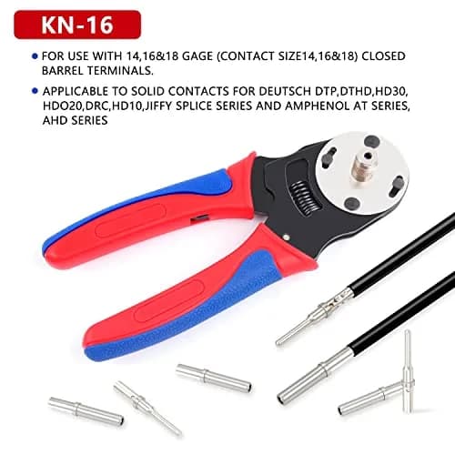 Knoweasy Deutsch Crimper KN16 | 4-Way Indent, 8 Impressions, Automotive & Electrical Use thumbnail 3