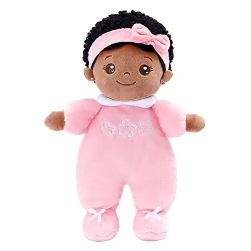 OUOZZZ African American Baby Doll 25.4cm (10 Inch) Plush Toy | Safe & Educational for Toddlers - main product image