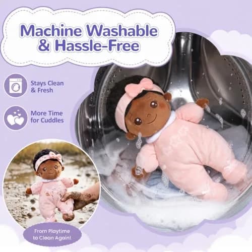 OUOZZZ 10 inch (25.4 cm) Plush Baby Doll | ASTM-Tested & CPC Certified thumbnail 7