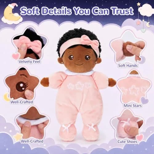 OUOZZZ 10 inch (25.4 cm) Plush Baby Doll | ASTM-Tested & CPC Certified thumbnail 2
