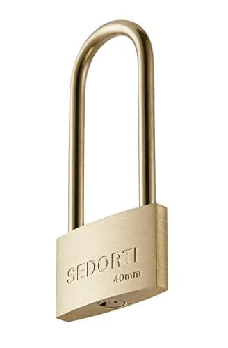 SEDORTI Weather Proof Brass Padlock 1-1/2" Wide | Marine Grade, Rust-Resistant, Light Duty thumbnail 1