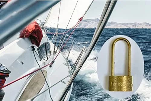 SEDORTI Weather Proof Brass Padlock 1-1/2" Wide | Marine Grade, Rust-Resistant, Light Duty thumbnail 6