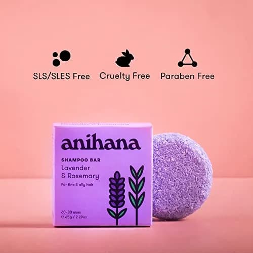 ANIHANA Shampoo Bar for Thin, Fine & Oily Hair | Natural Volume & Shine, Lavender & Rosemary, 2.29 oz thumbnail 5
