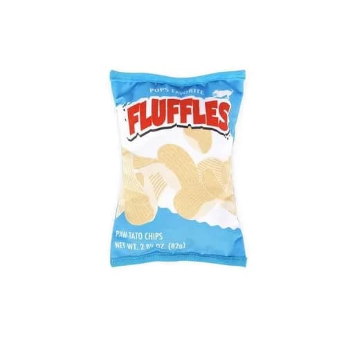 P.L.A.Y. Snack Attack Fluffles Chips Dog Toy Medium | Durable Squeaker Chew Toy for Medium & Large Dogs thumbnail 1