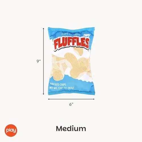 P.L.A.Y. Snack Attack Fluffles Chips Dog Toy Medium | Durable Squeaker Chew Toy for Medium & Large Dogs thumbnail 3