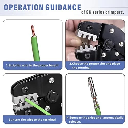 Wekesigo SN-2549 Ratcheting Crimping Tool 0.08-1.0 mm ² | Precise, Durable, Ergonomic thumbnail 6