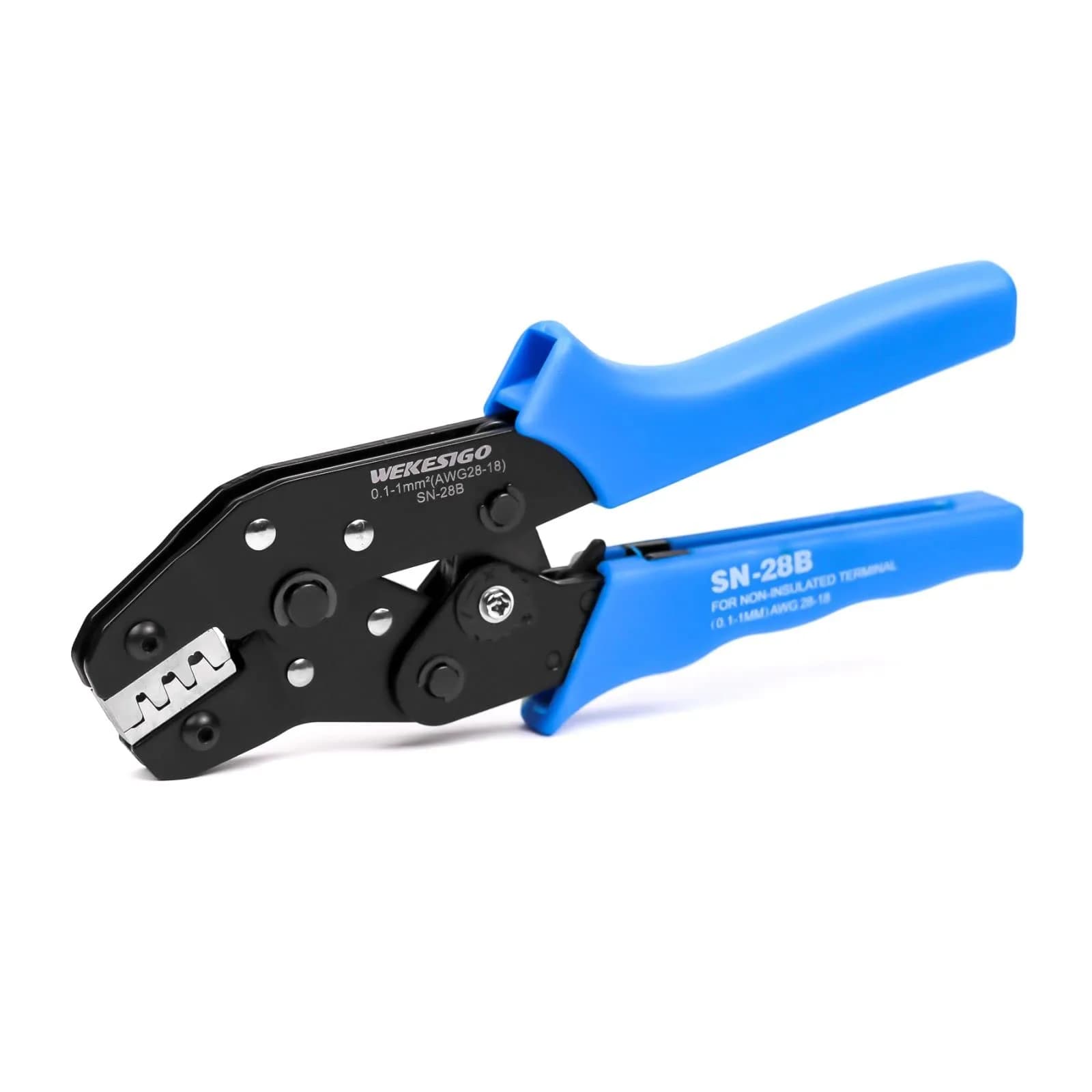 wekesigo SN-28B Dupont Terminal Ratchet Crimper 0.1-1.0mm² | Precise, Durable & Ergonomic Tool — Blue