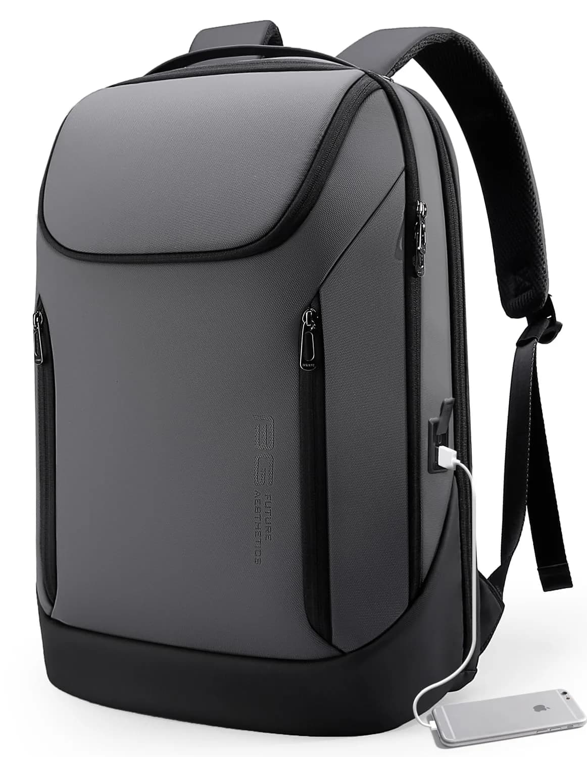 BANGE Business Waterproof Laptop Backpack 15.6 Inch | USB Charging Port & Travel Durability