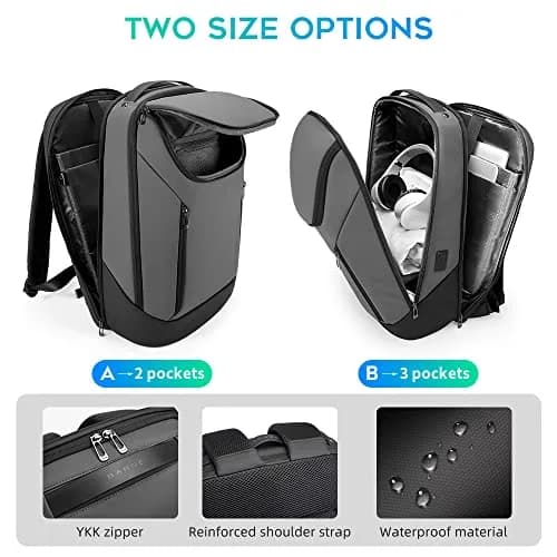 BANGE Business Waterproof Laptop Backpack 15.6 Inch | USB Charging Port & Travel Durability thumbnail 3