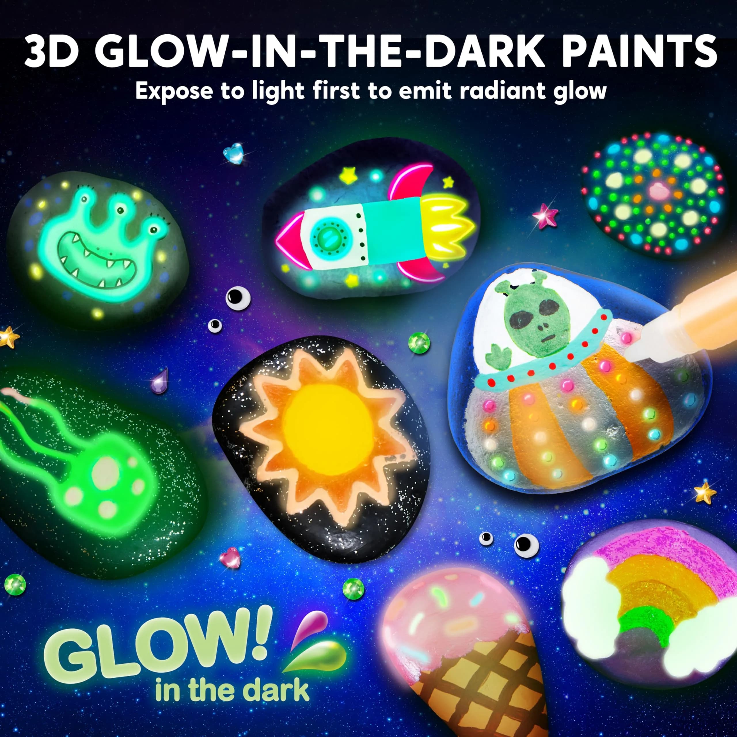 JOYIN Rock Painting Kit Assorted Colors Art Craft Kit - view 2