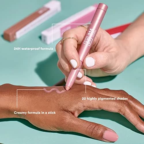 3INA The 24H Eye Stick - Long Wear Eyeshadow Stick - Creamy, Waterproof & Pigmented - 0.049 oz | Matte, Sparkly, Metallic Finish thumbnail 3