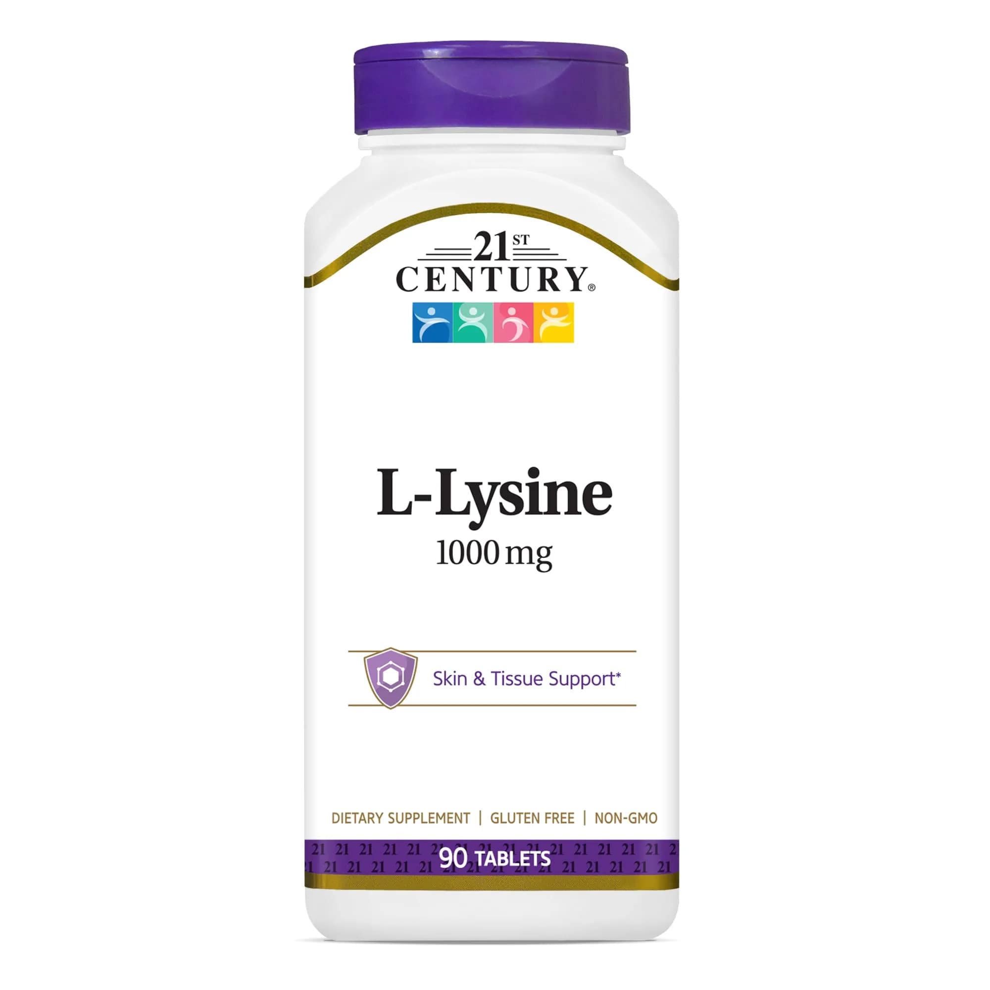 21st Century L-Lysine 1000mg Tablets | Essential Amino Acid for Protein Support, Vegan & Gluten-Free (90 Count)
