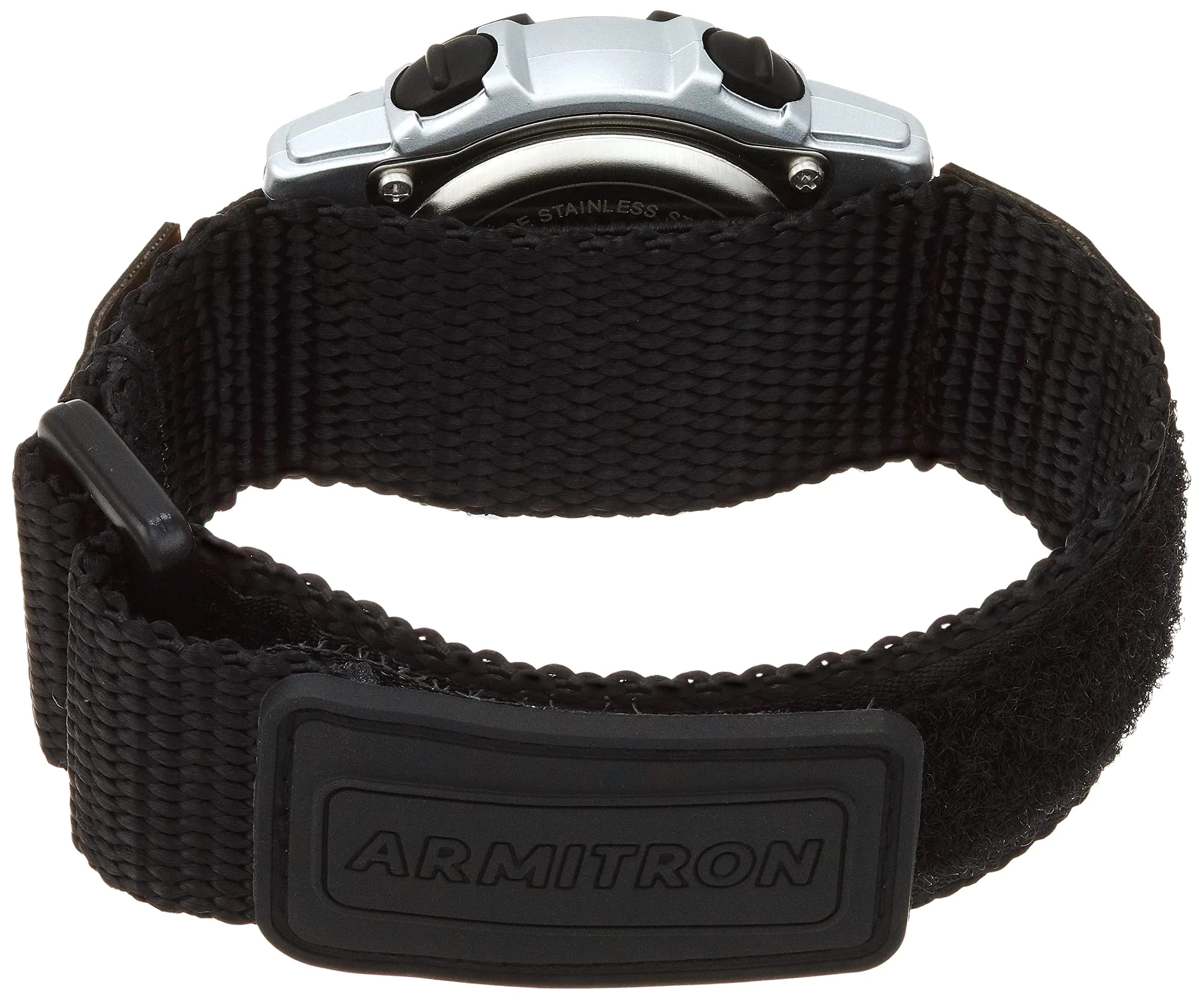 Armitron Sport Black/Silver Nylon Strap Digital Chronograph Watch 40mm thumbnail 2