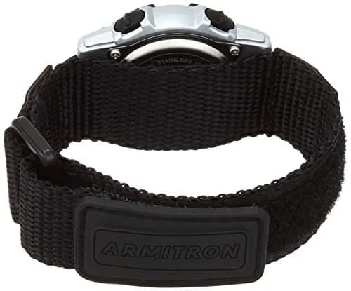 Armitron Sport Quartz Sport Watch with Nylon Strap, 24 | Water-Resistant 100M, Digital, Unisex thumbnail 2