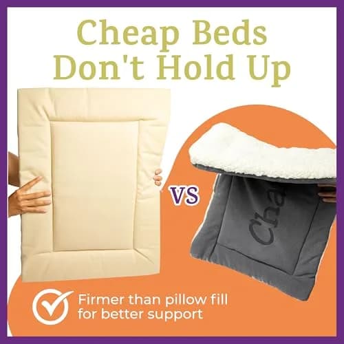Pet Dreams Dog Crate Pad - Washable Kennel Mat, Non-Toxic, All-Season, Fits iCrate 18-48" | Reversible Sherpa & Cotton thumbnail 7