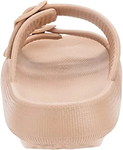 BRONAX Cushioned Shower Slides for Women & Men | 1.7-inch Thick Sole, Adjustable Buckle, EVA Support thumbnail 8