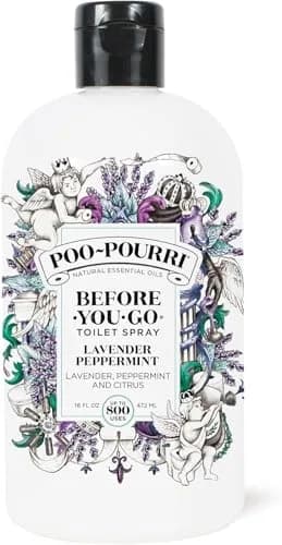 Poo-Pourri Before-You-Go Toilet Spray Refill Lavender Peppermint 473ml (16 Fl Oz) | Funk Lock Technology Odor Eliminator thumbnail 1