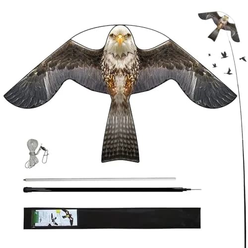 Flerigh Bird Scarer Kite with 13ft Pole | Effective Bird Deterrent for Gardens & Farms thumbnail 1