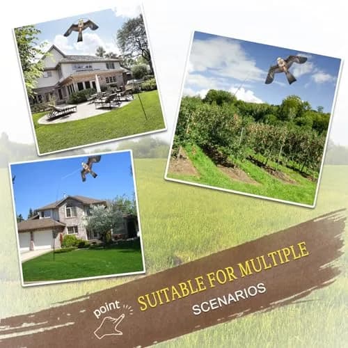Flerigh Bird Scarer Kite with 13ft Pole | Effective Bird Deterrent for Gardens & Farms thumbnail 4