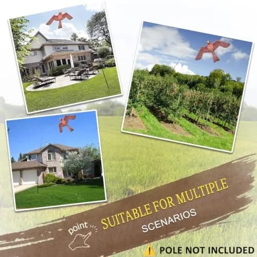 Flerigh Bird Scarer Kite Without Pole Bird Hawk Flying Kite-Style A | Realistic Bird Deterrent for Gardens & Crops thumbnail 5