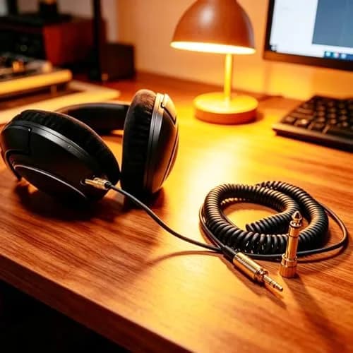 FAAEAL Coiled Audio Upgrade Cable Compatible with Sennheiser HD598Cs HD560s HD598SE HD620S HD400PRO HD599 ATH-M50x M70x Headphones 4.2ft-14ft | Audiophile Sound Enhancement thumbnail 2