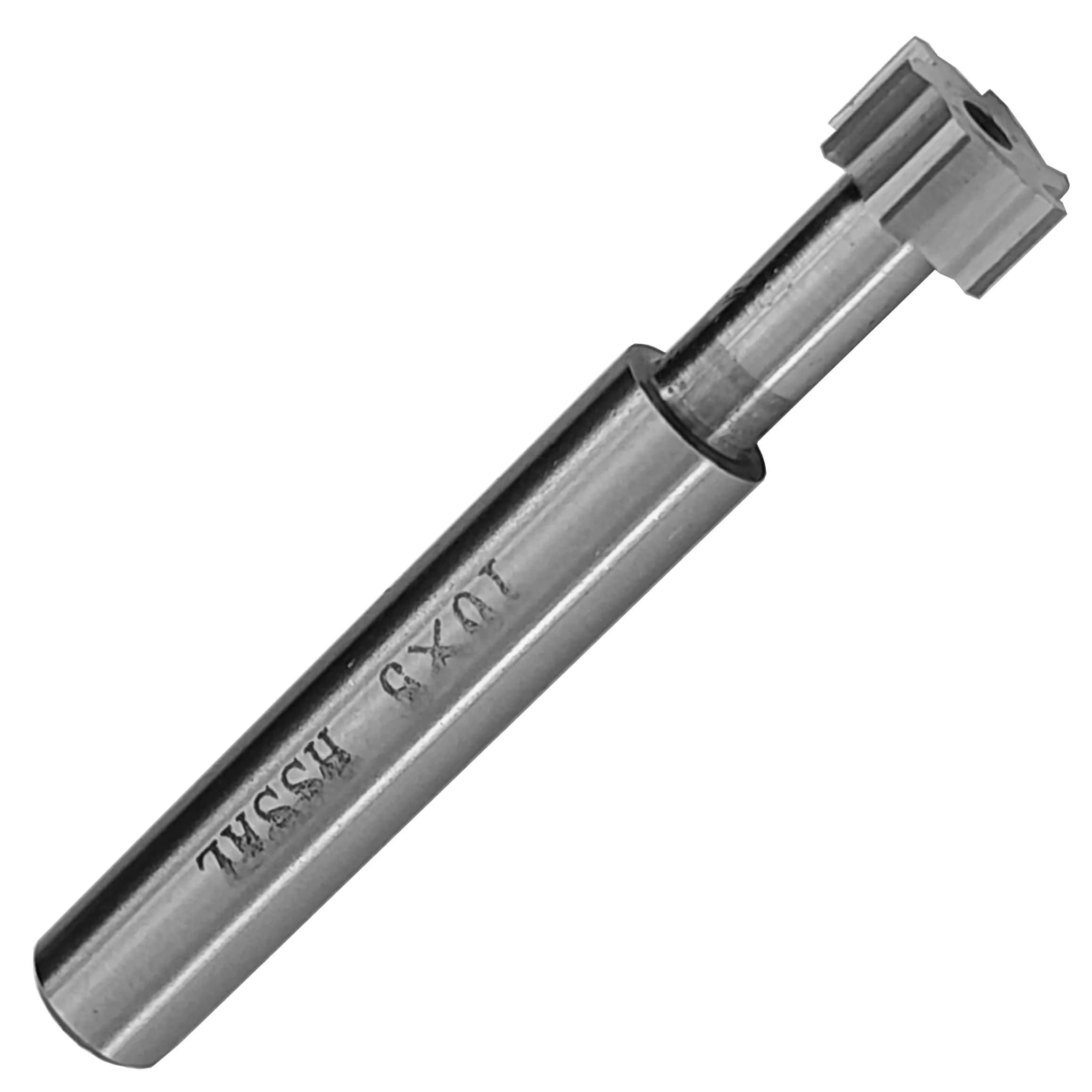 NACX T Slot End Mill 10mm | High-Speed Steel Woodruff Cutter, 6 Flutes, 65mm Length