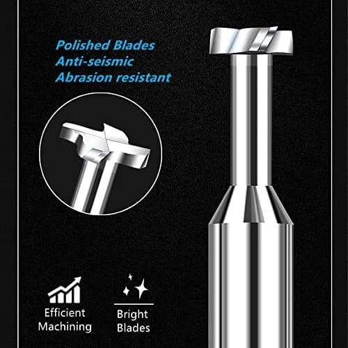 NACX T Slot End Mill 10mm | High-Speed Steel Woodruff Cutter, 6 Flutes, 65mm Length thumbnail 3