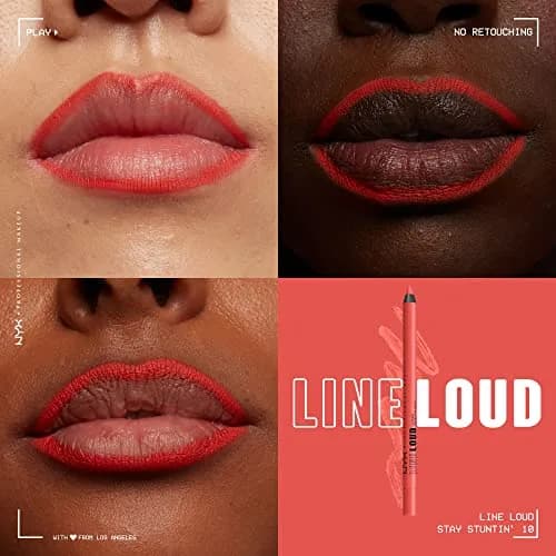 NYX PROFESSIONAL MAKEUP Line Loud Lip Liner, Stay Stuntin' (Midtone Bright Orange) 0.04 oz (1.2 ml) | PETA Certified Cruelty-Free thumbnail 3