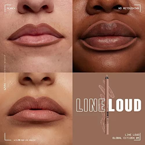 NYX PROFESSIONAL MAKEUP Line Loud Lip Liner, Global Citizen (Medium Neutral Nude) | Long-Lasting, Transfer-Resistant Matte Finish thumbnail 3