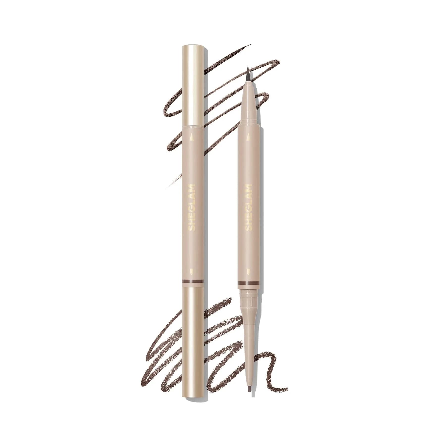 SHEGLAM Dual-Sided Eyebrow Pencil Chocolate | Waterproof Matte Cream & Liquid Pen — Auburn