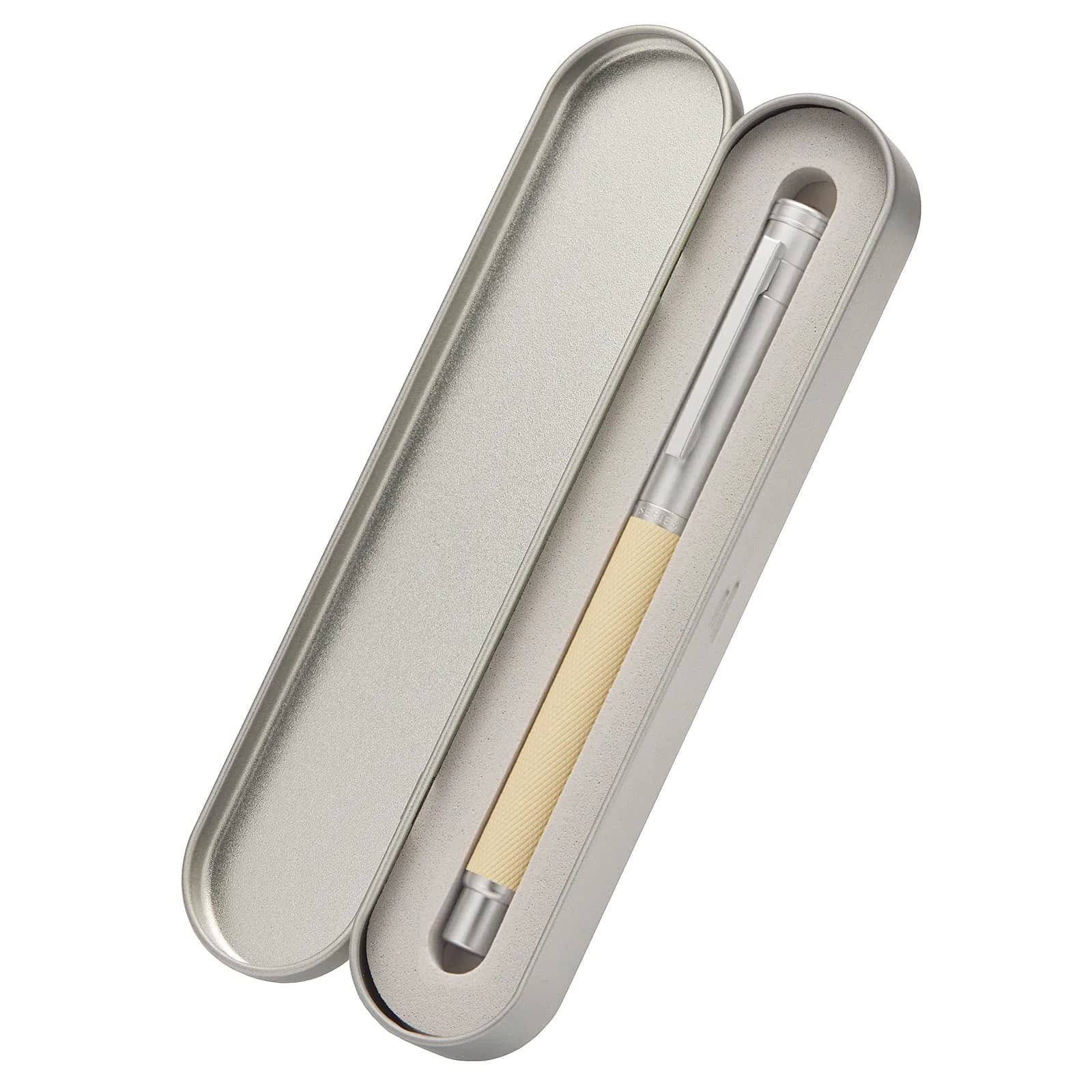 Asvine Silver Birch Forest Aluminum Fountain Pen Medium Nib with Metal Box Writing Pen Set 13.8 cm (5.43 in) | Smooth Ink Flow - view 6