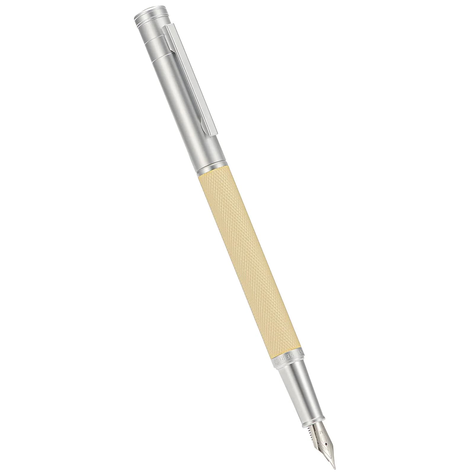 Asvine Silver Birch Forest Aluminum Fountain Pen Medium Nib with Metal Box Writing Pen Set 13.8 cm (5.43 in) | Smooth Ink Flow - view 8