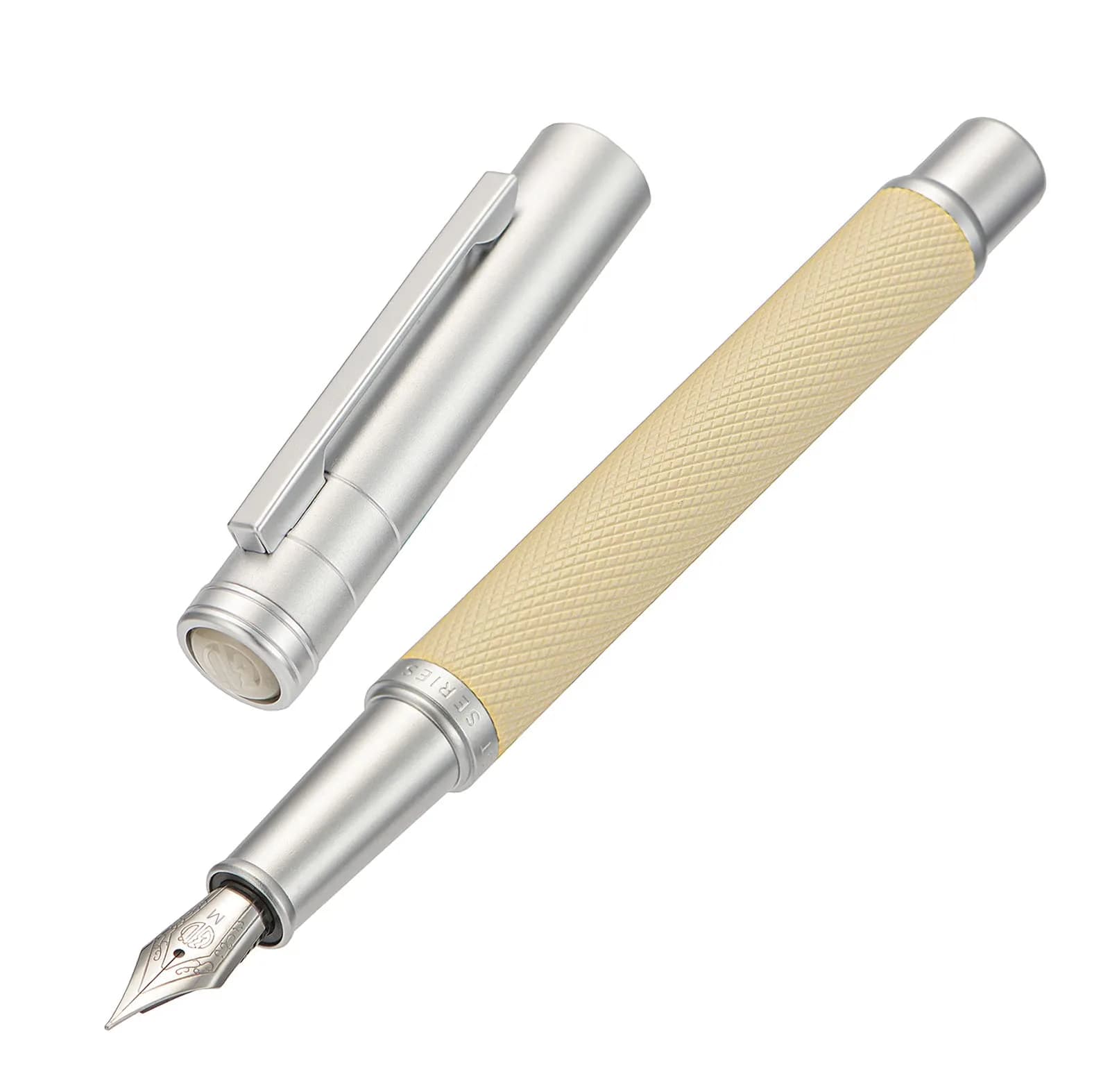Asvine Silver Birch Forest Aluminum Fountain Pen Medium Nib with Metal Box Writing Pen Set 13.8 cm (5.43 in) | Smooth Ink Flow - view 2