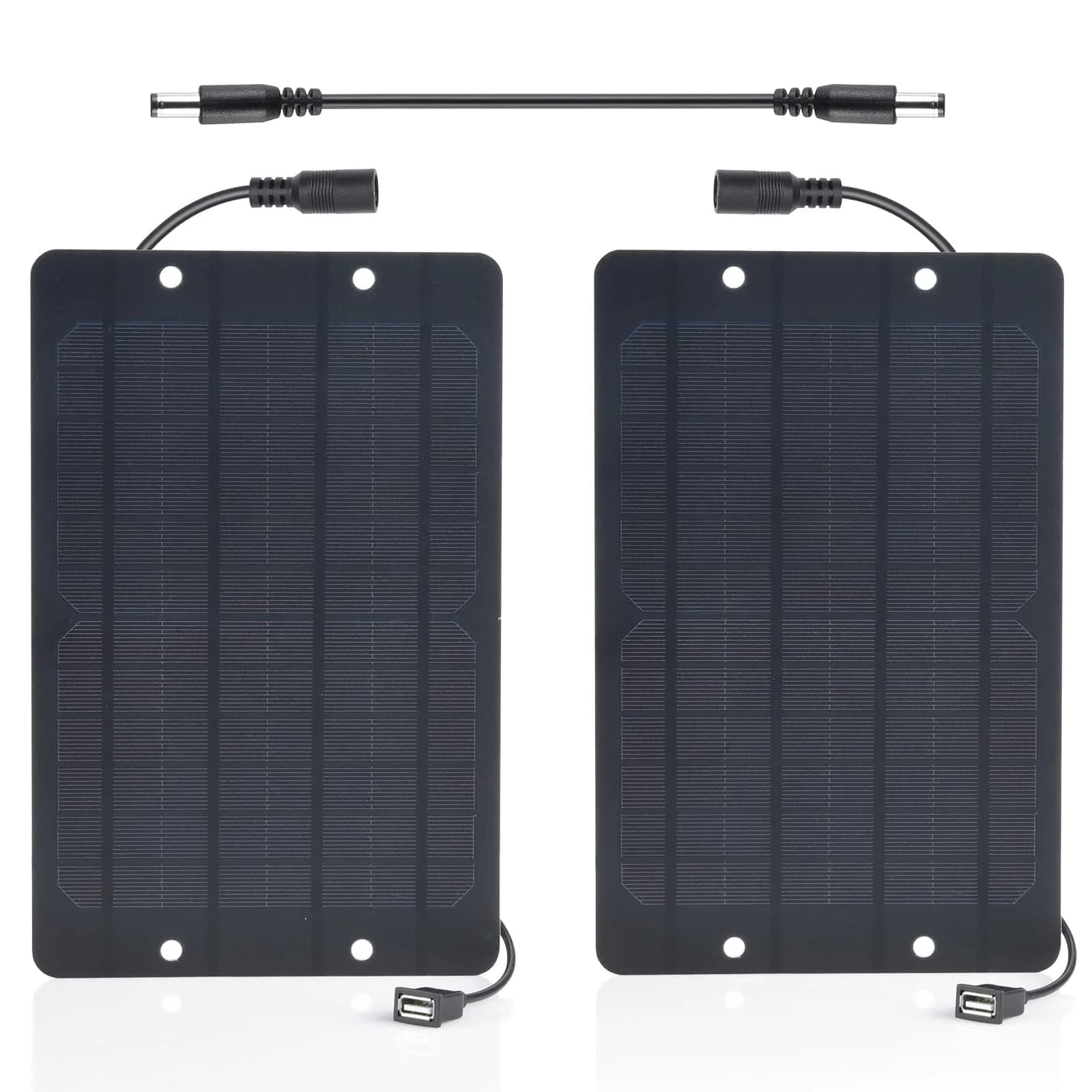 Soshine 6W x2 Solar Panel 12W (27.99cm x 18.01cm) | High-Efficiency Monocrystalline Solar Charger
